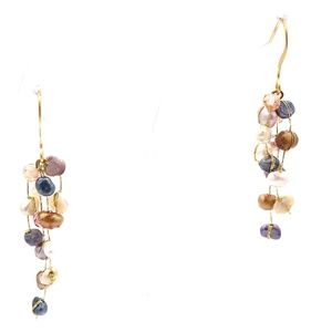 Champagne Cultured Pearl & Crystal Earrings